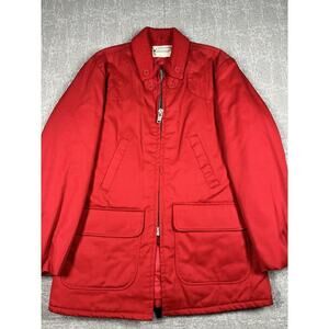 Vintage 1960s Ted Williams Sears Roebuck Red Hunting Jacket Insulated Large